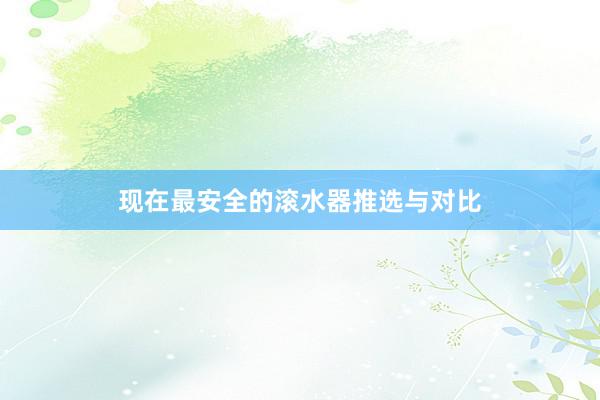 现在最安全的滚水器推选与对比